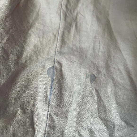 Zara Kids Blue Long Sleeve Tie Blouse with Floral Embroidered Sleeves, Size 7 - Picture 6 of 6